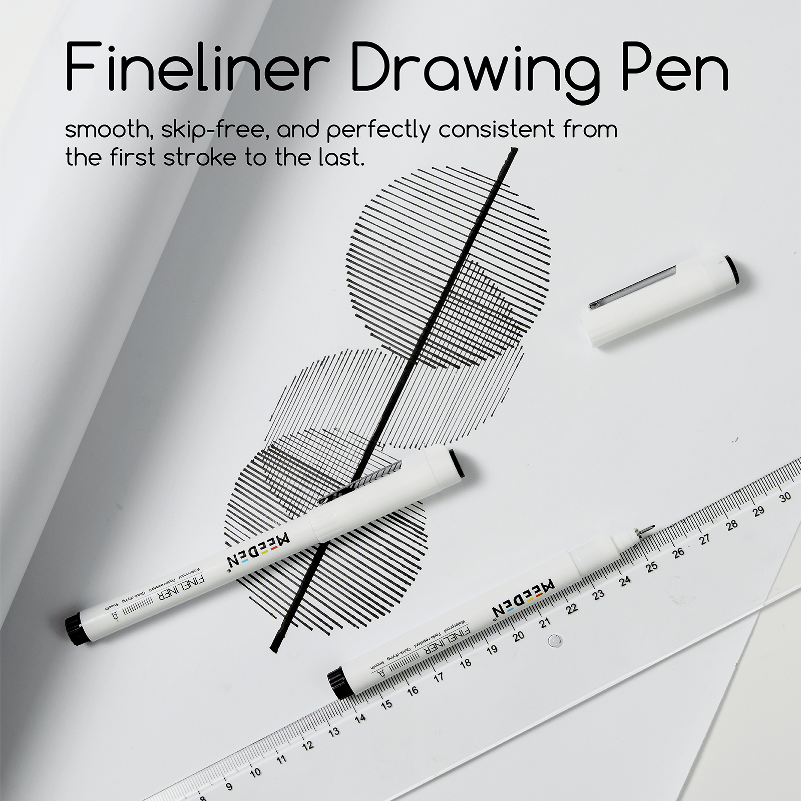 MEEDEN Micro Fineliner Drawing Pens: 12-Size Fine Liner Pen Set