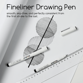 MEEDEN Micro Fineliner Drawing Pens: 12-Size Fine Liner Pen Set