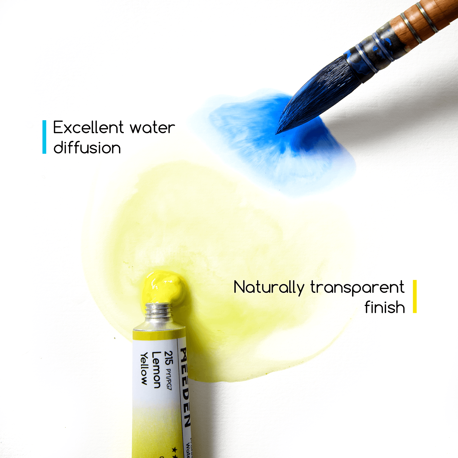 MEEDEN Artist Grade Watercolor Paint Set – 12 Colors x 15ml Tubes