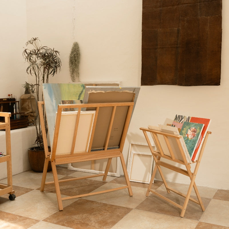 MEEDEN Folding Print Rack Natural Wood -Large
