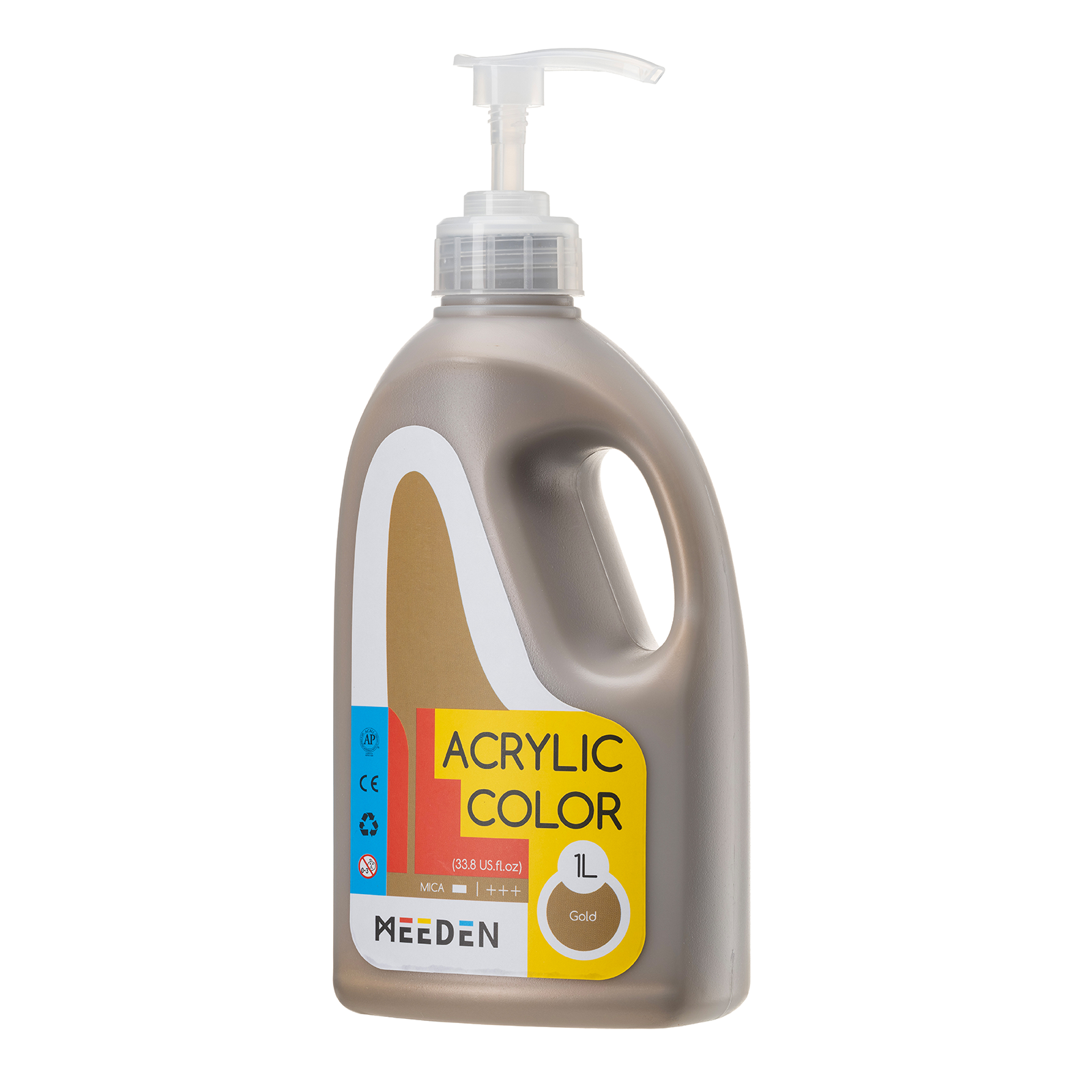 MEEDEN Viridian Green Acrylic Paint: 1 L /33.8 oz Satin Liquid Paint with Pump Lid-PTA-1060