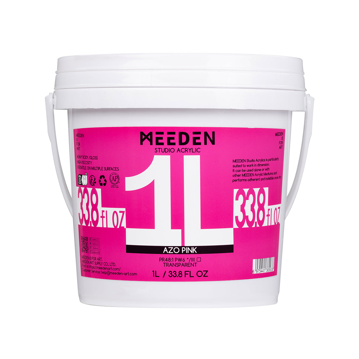 MEEDEN Studio Heavy Body Acrylic Paint – 1L (33.8 oz), 24 Colors