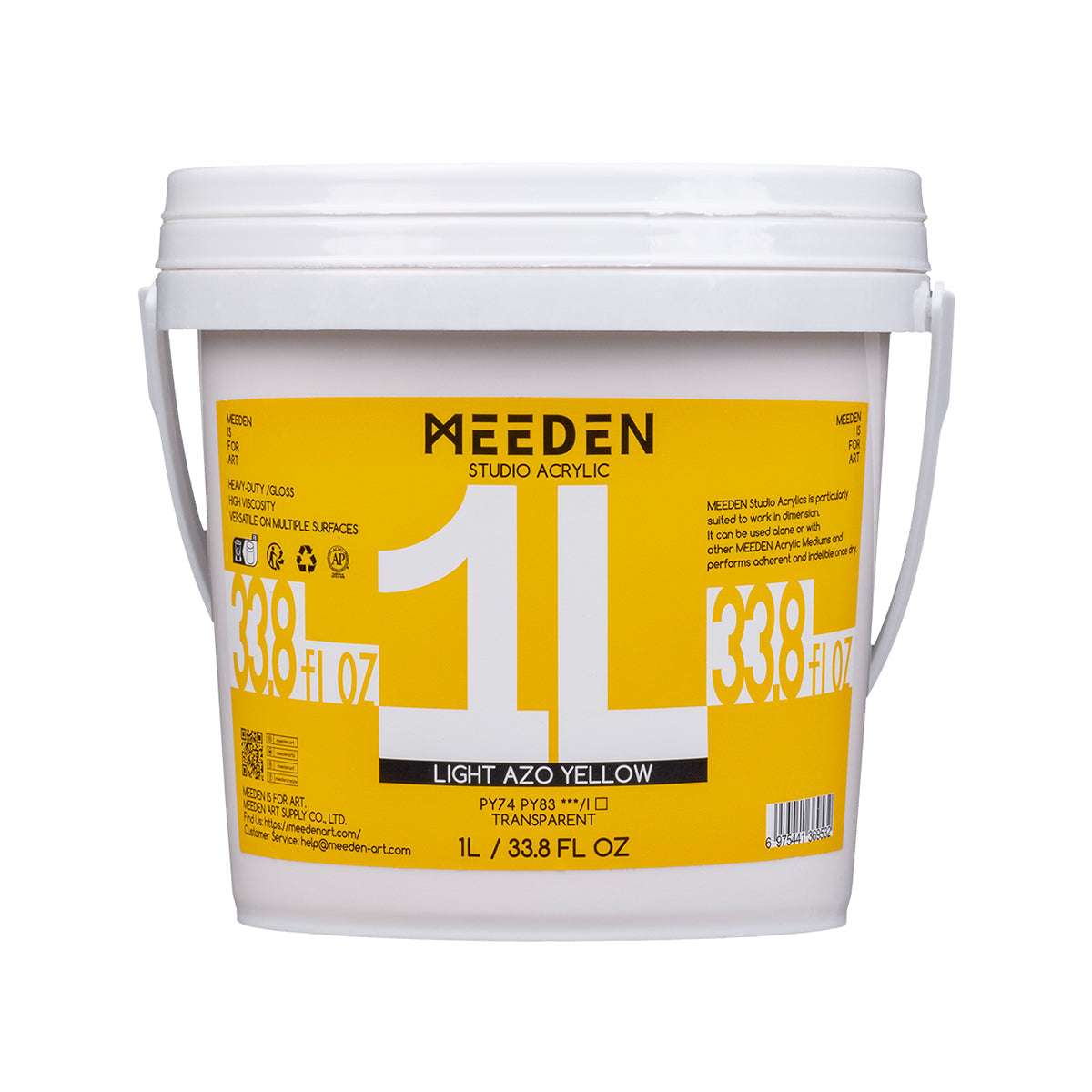 MEEDEN Studio Heavy Body Acrylic Paint – 1L (33.8 oz), 24 Colors