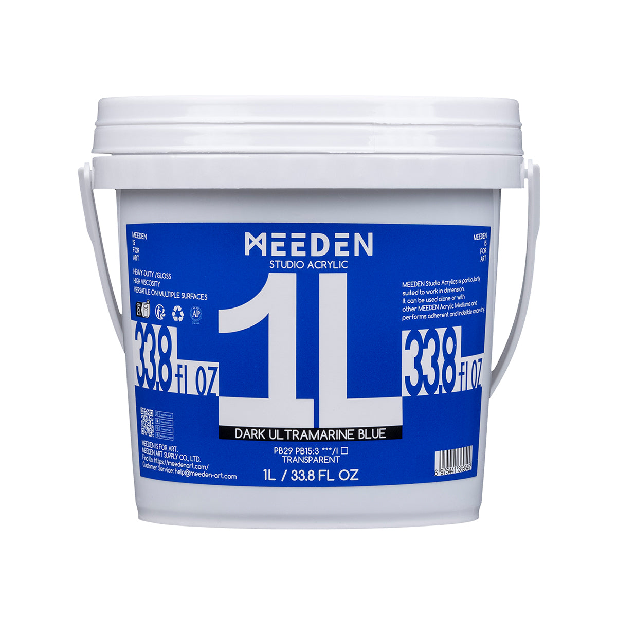 MEEDEN Studio Heavy Body Acrylic Paint – 1L (33.8 oz), 24 Colors