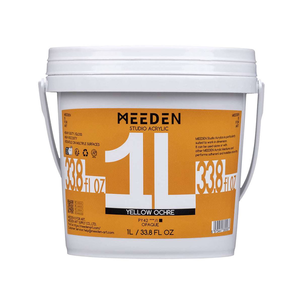 MEEDEN Studio Heavy Body Acrylic Paint – 1L (33.8 oz), 24 Colors