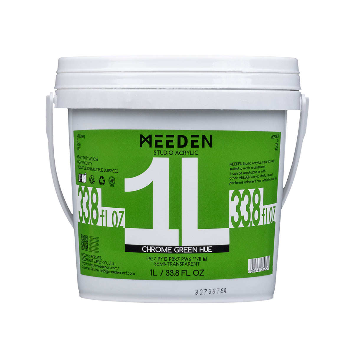 MEEDEN Studio Heavy Body Acrylic Paint – 1L (33.8 oz), 24 Colors