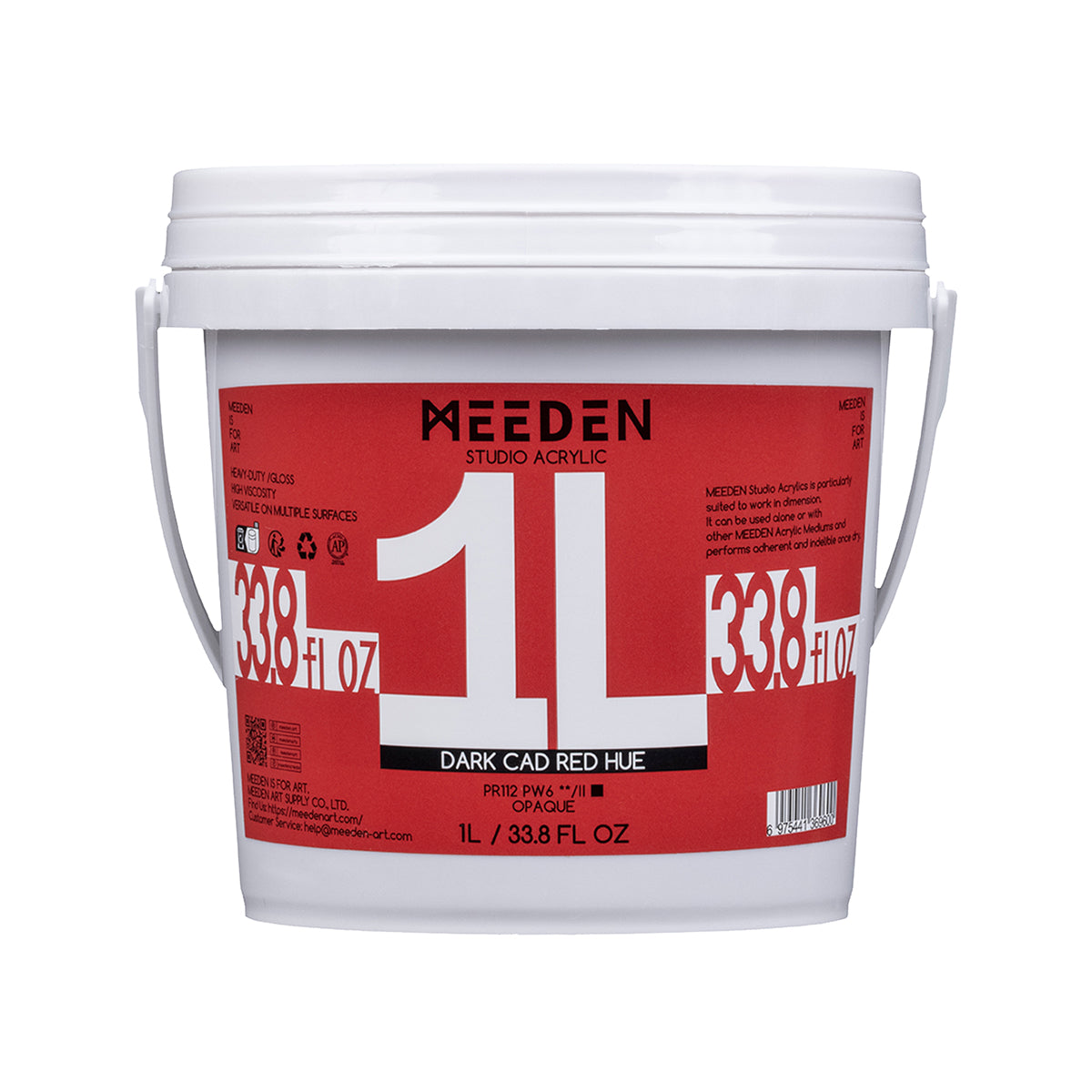 MEEDEN Studio Heavy Body Acrylic Paint – 1L (33.8 oz), 24 Colors