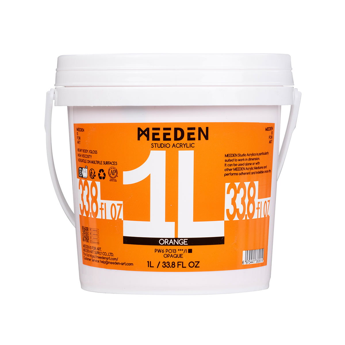 MEEDEN Studio Heavy Body Acrylic Paint – 1L (33.8 oz), 24 Colors