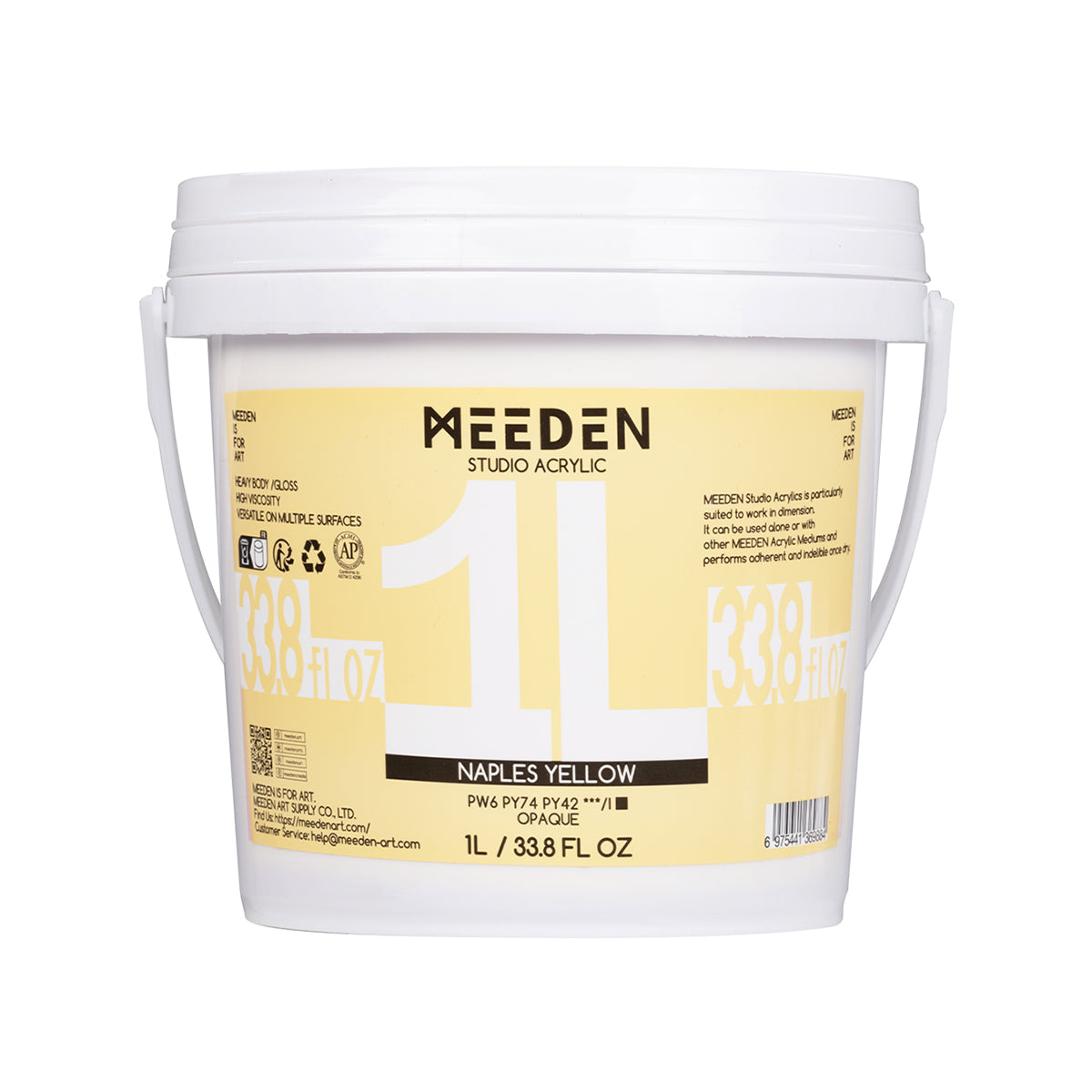 MEEDEN Studio Heavy Body Acrylic Paint – 1L (33.8 oz), 24 Colors