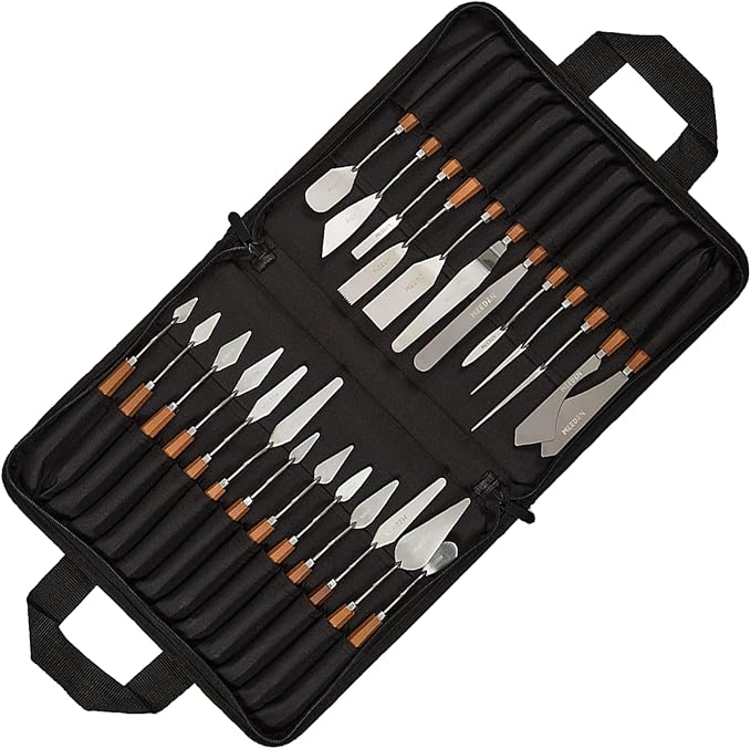 MEEDEN 25-Piece Artist Palette Knife Set with Stainless Steel Blades