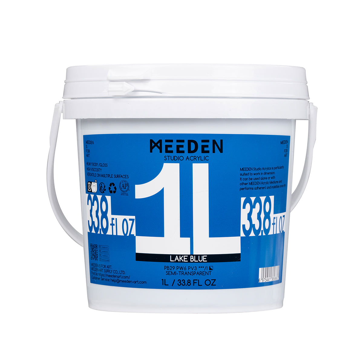 MEEDEN Studio Heavy Body Acrylic Paint – 1L (33.8 oz), 24 Colors