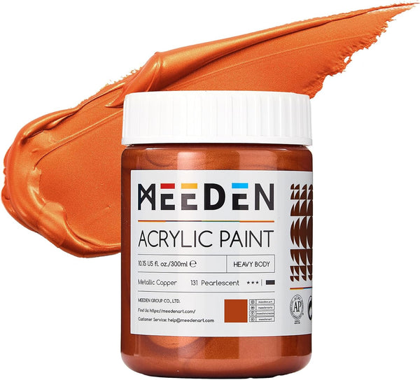 MEEDEN Metallic Copper Heavy Body Acrylic Paint – 300ml / 10.1oz