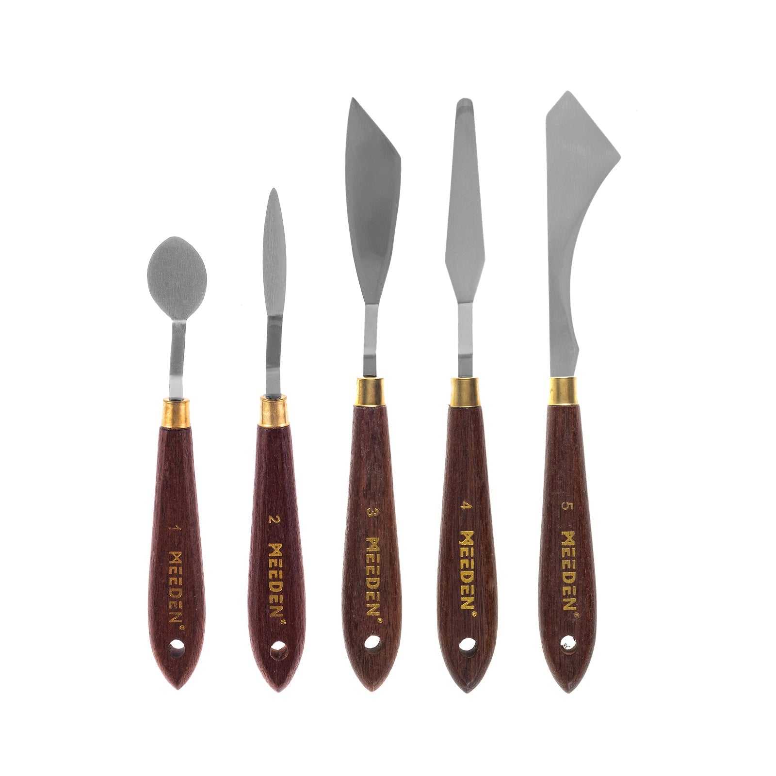 MEEDEN Stainless Steel Palette Knife Set - 5 Pieces for Painting & Mixing