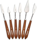 MEEDEN 6-Piece Artist Palette Knife Set with Stainless Steel Blades