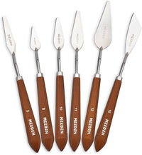 MEEDEN 6-Piece Artist Palette Knife Set with Stainless Steel Blades