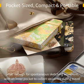 MEEDEN 100% Cotton Watercolor Journal, Hot-Pressed Travel Sketchbook