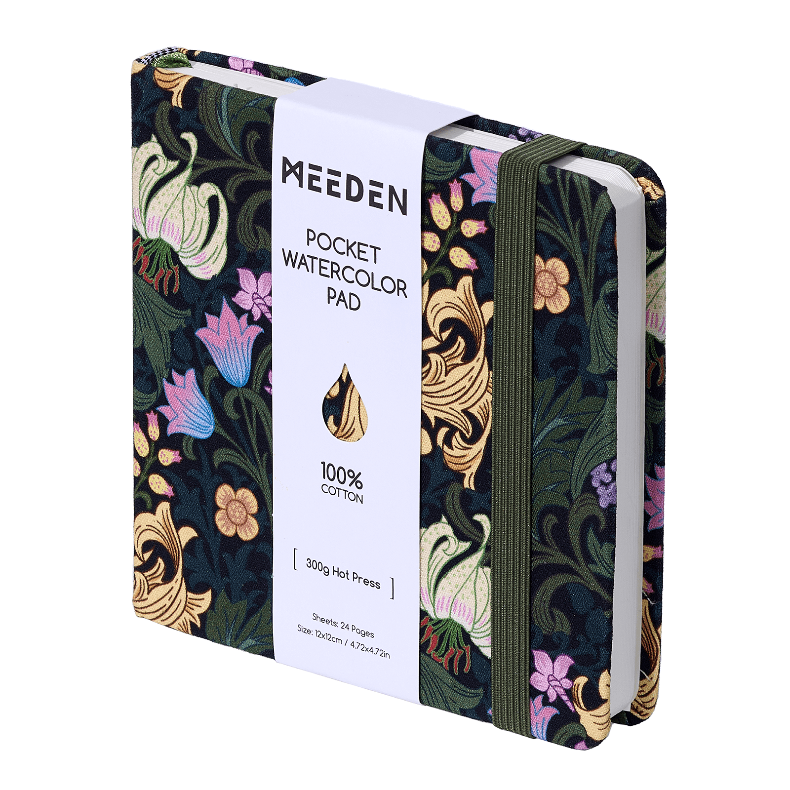 MEEDEN 100% Cotton Watercolor Journal, Hot-Pressed Travel Sketchbook