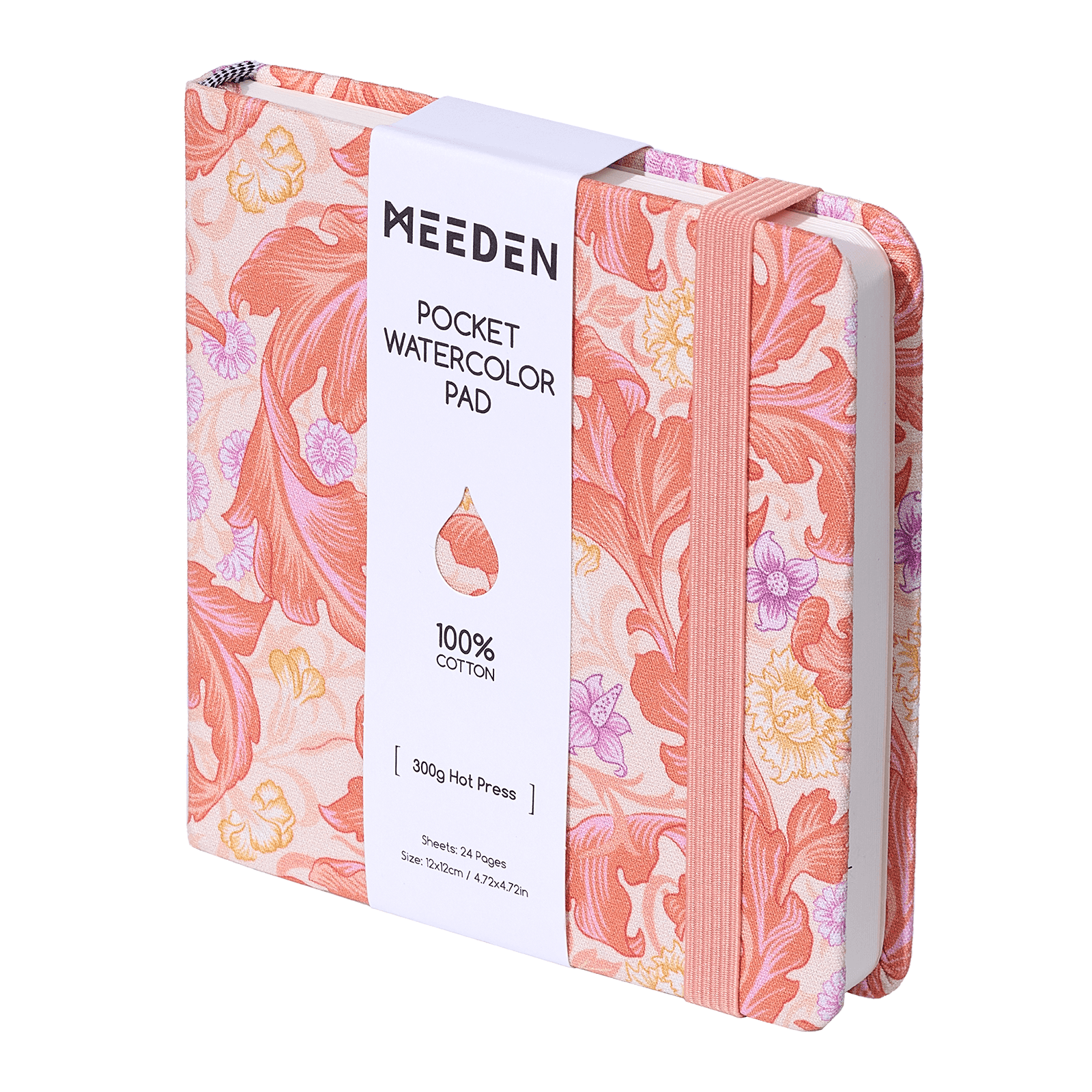 MEEDEN 100% Cotton Watercolor Journal, Hot-Pressed Travel Sketchbook