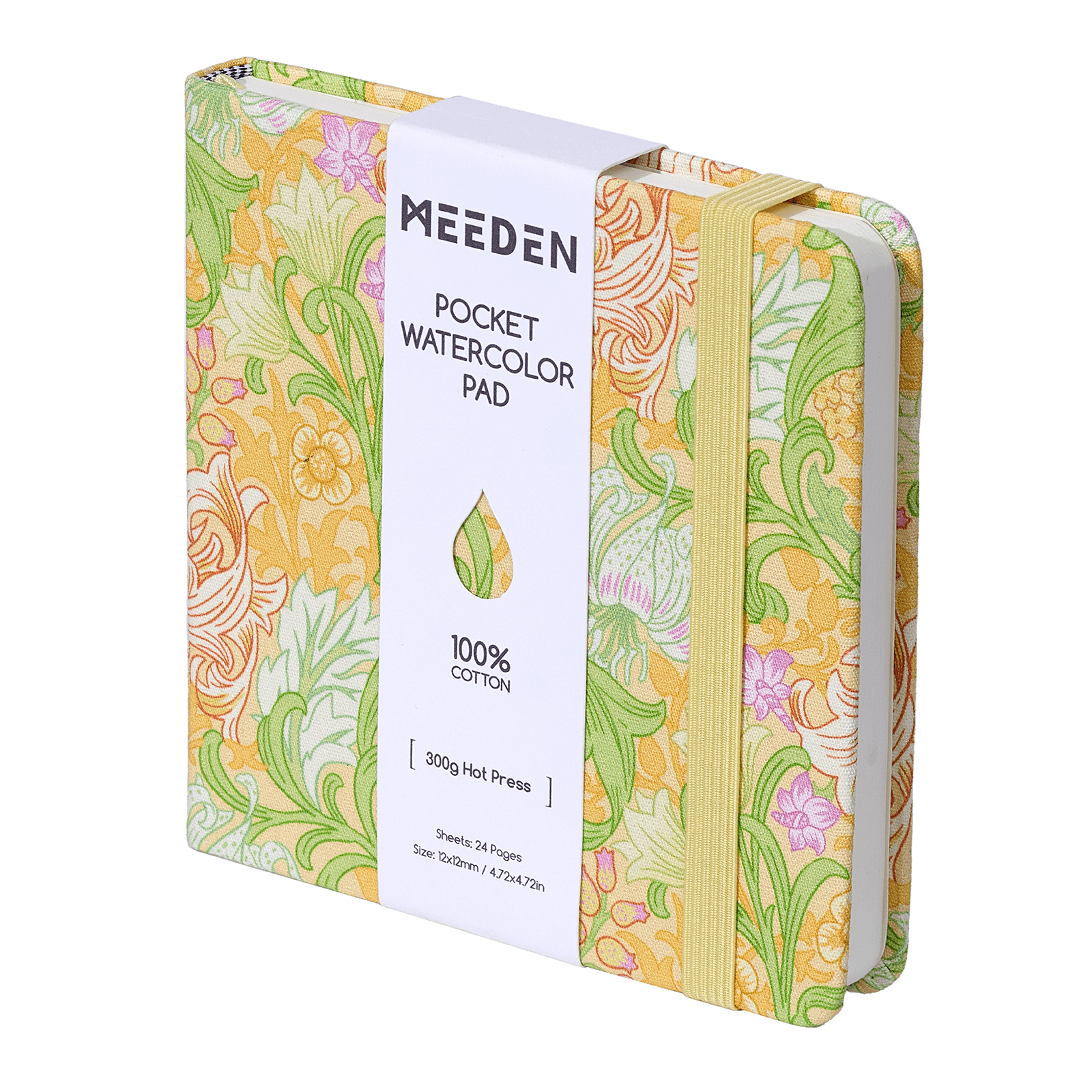 MEEDEN 100% Cotton Watercolor Journal, Hot-Pressed Travel Sketchbook