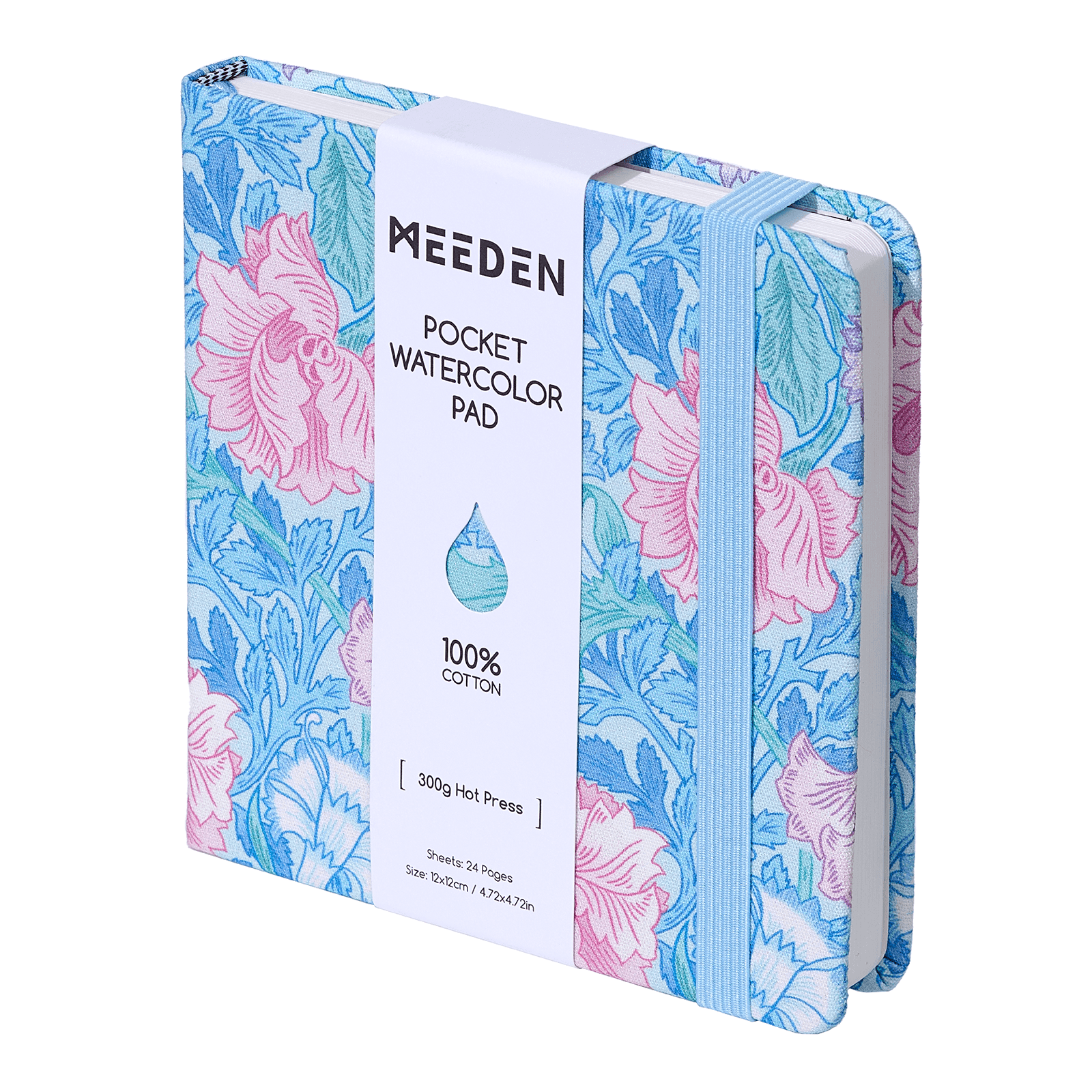 MEEDEN 100% Cotton Watercolor Journal, Hot-Pressed Travel Sketchbook