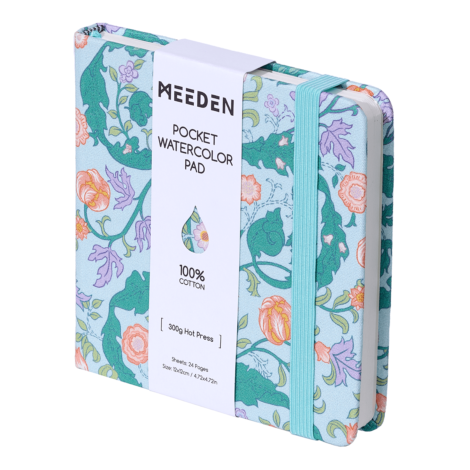 MEEDEN 100% Cotton Watercolor Journal, Hot-Pressed Travel Sketchbook