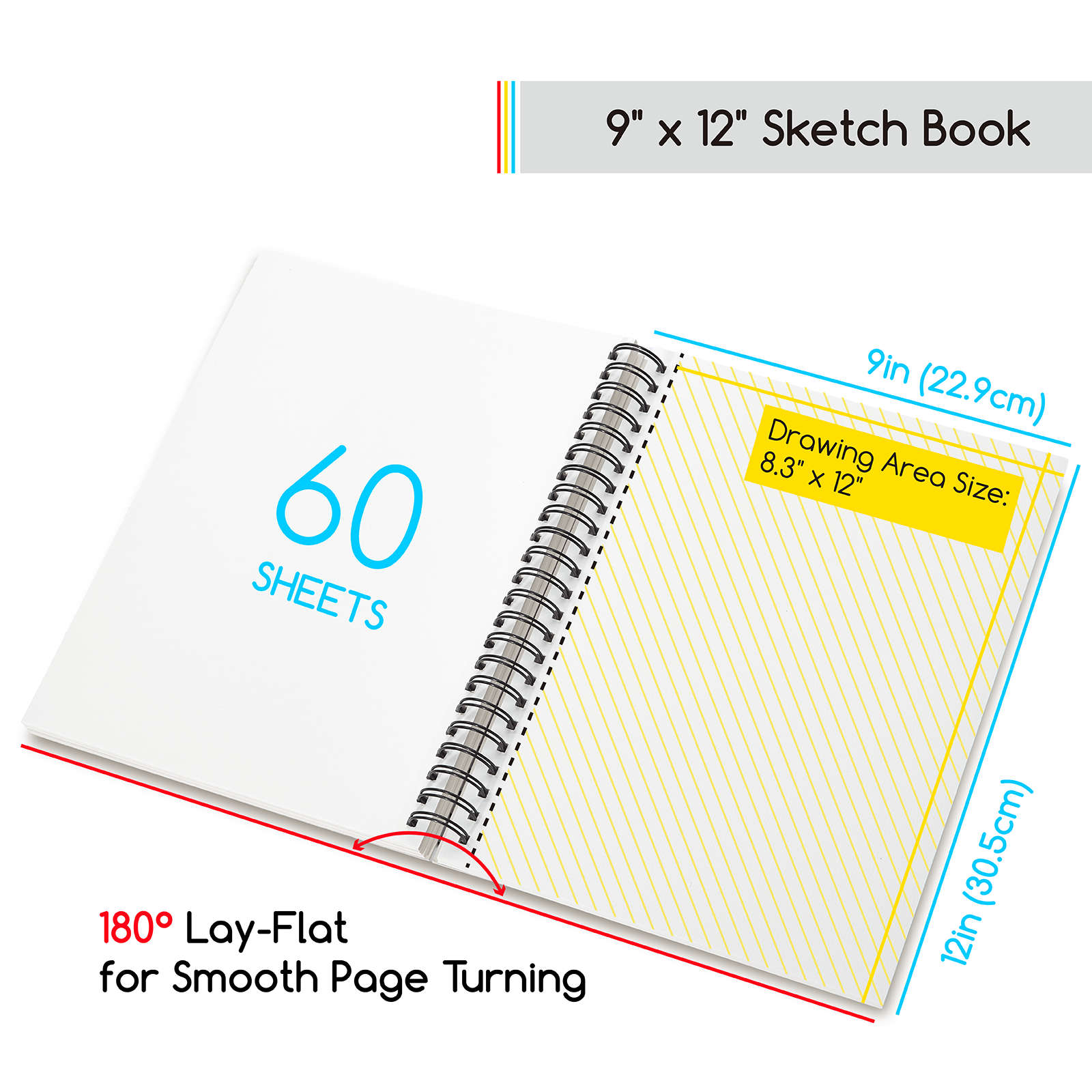 MEEDEN Artist Sketchbook Paper Pad with Heavy Weight Paper