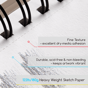 MEEDEN Artist Sketchbook Paper Pad with Heavy Weight Paper