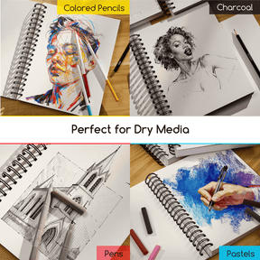 MEEDEN Artist Sketchbook Paper Pad with Heavy Weight Paper