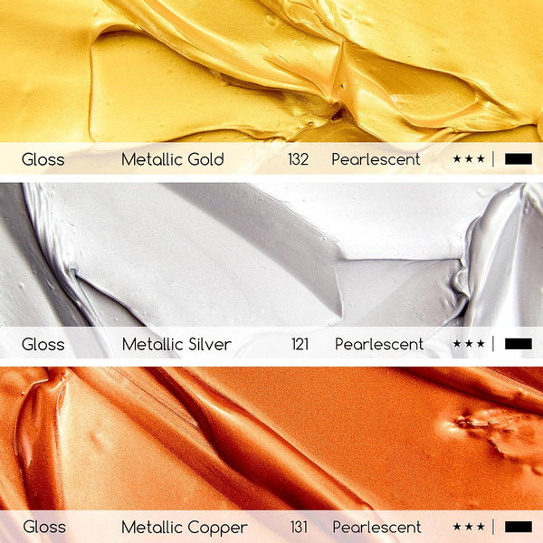 MEEDEN Metallic Silver Heavy Body Acrylic Paint – 300ml / 10.1oz
