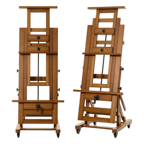MEEDEN Deluxe Studio Large Rocker Crank Heavy Duty Artist Easel-Light Walnut-DHJ-12