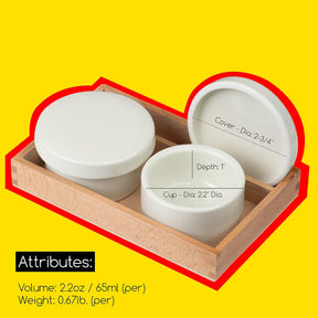 MEEDEN Ceramic Double Palette Cup with Cover
