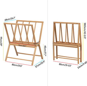 MEEDEN Folding Print Rack Natural Wood -Large