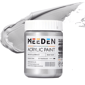MEEDEN Heavy Body Metallic Acrylic Paint Set, 3 x 300ml