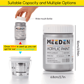 MEEDEN Heavy Body Metallic Acrylic Paint Set, 3 x 300ml
