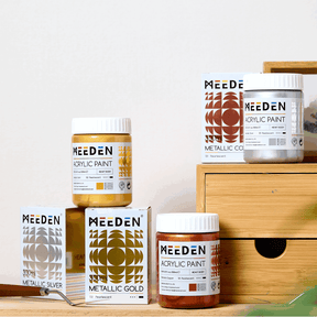 MEEDN 3-Colors Metallic Acrylic Paint Set, 300ml