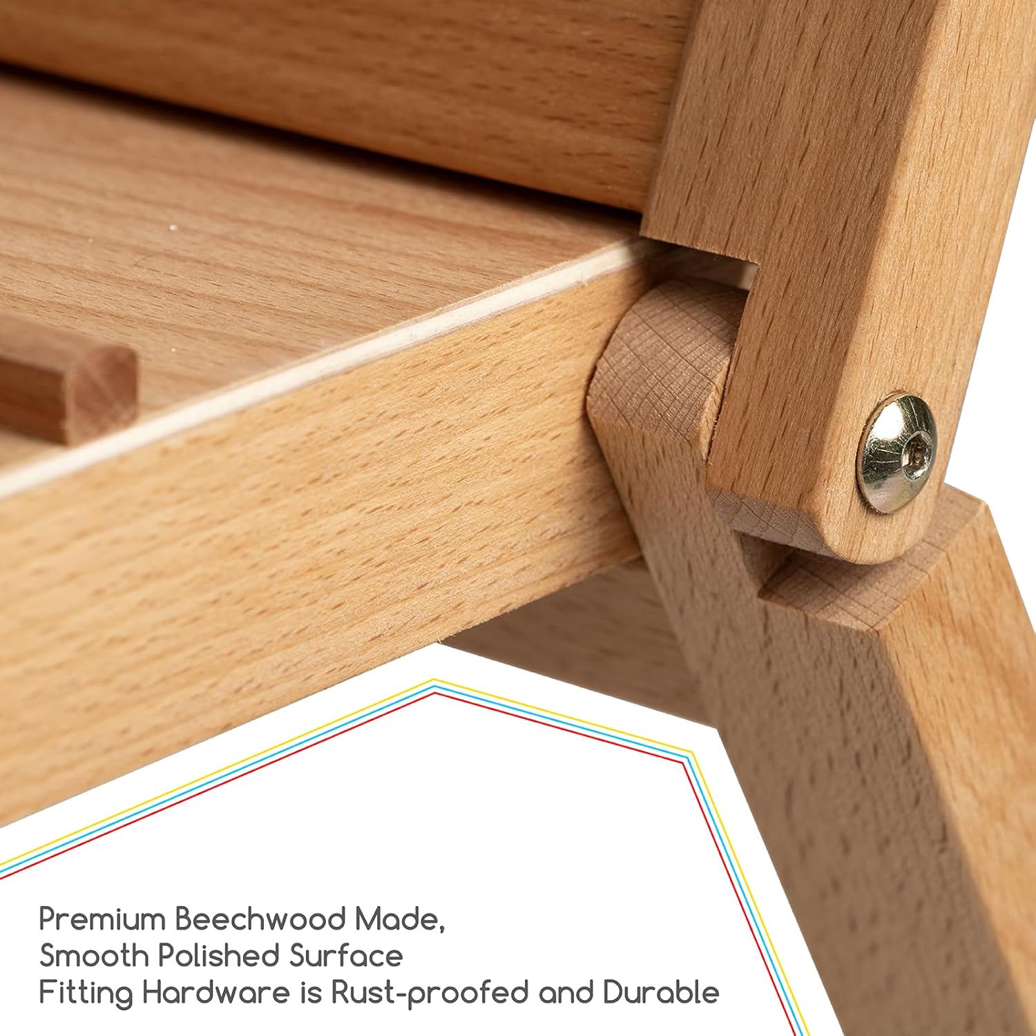 MEEDEN Folding Print Rack Natural Wood -Large