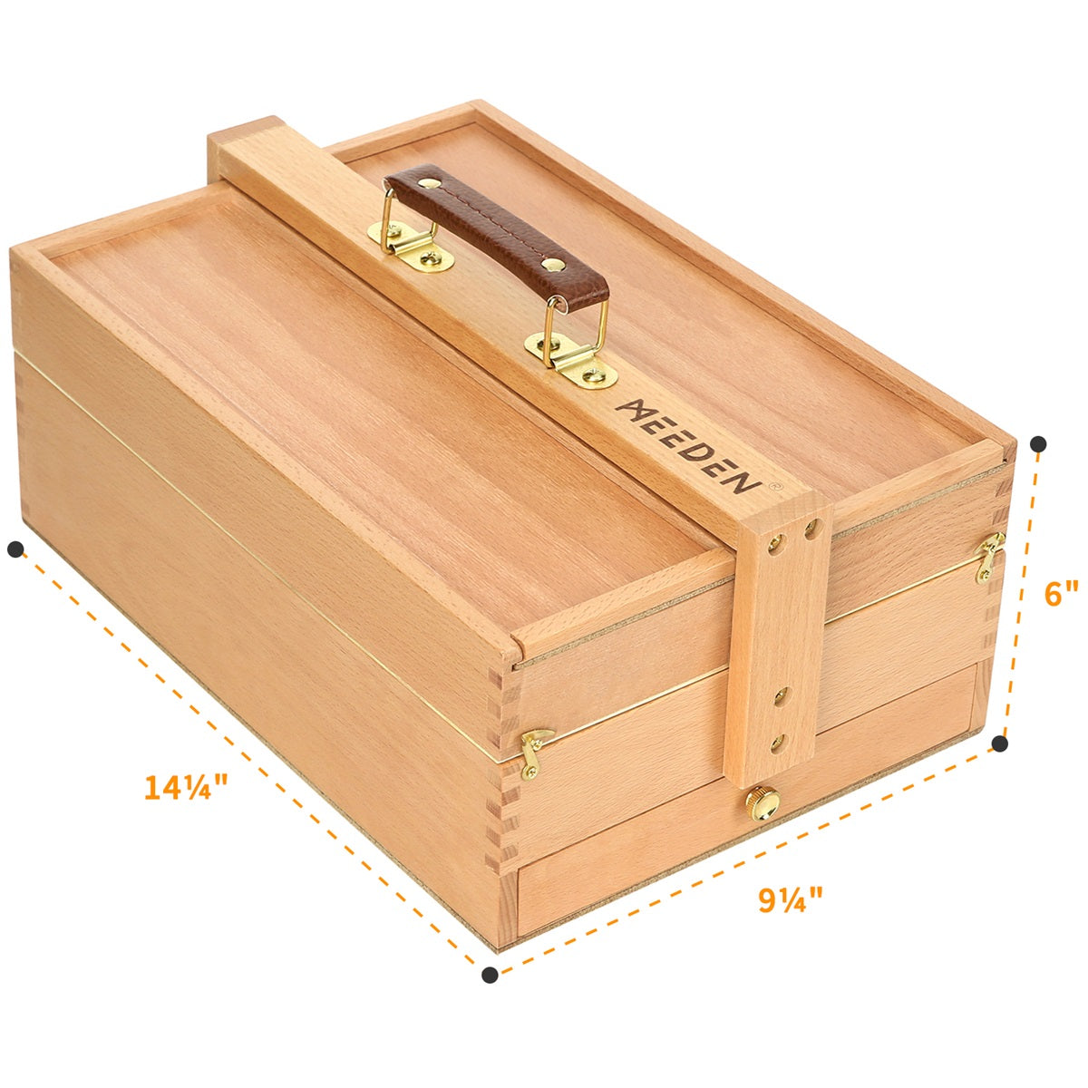 Wooden Art Supply Storage Box-HBX-7
