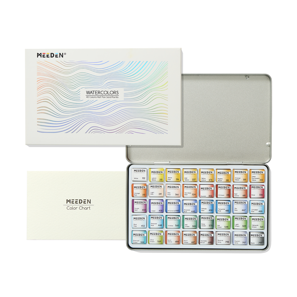 MEEDEN Professinal Watercolor Paint Set: 40 Colors Semi
