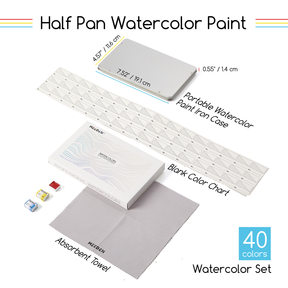 MEEDEN Professinal Watercolor Paint Set: 40 Colors Semi