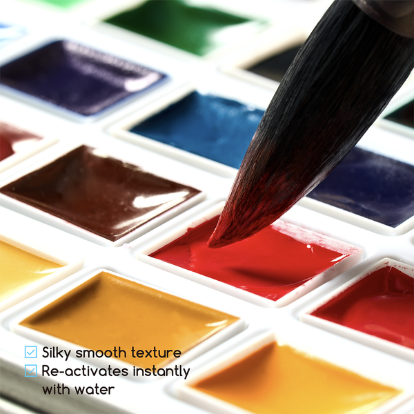 MEEDEN Professinal Watercolor Paint Set: 40 Colors Semi