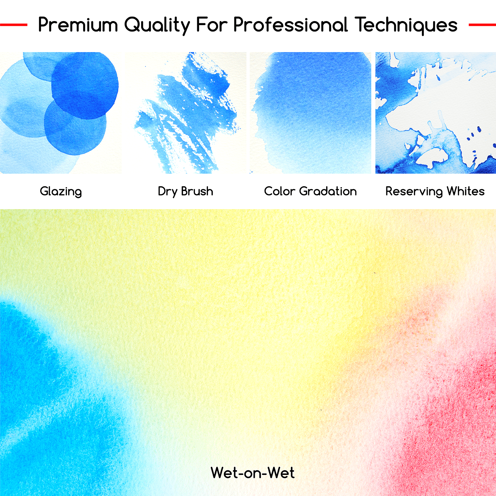 MEEDEN Artist Grade Watercolor Paint Set – 40 Colors x 15ml Tubes