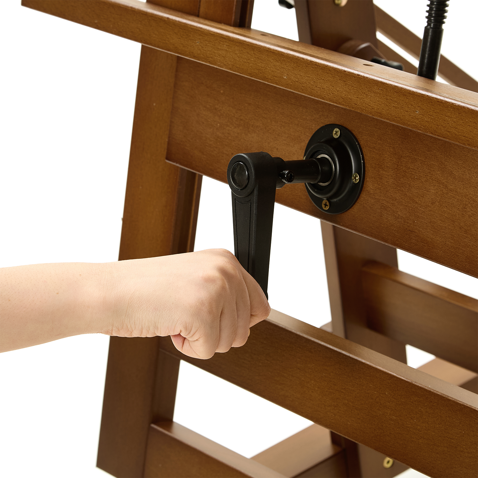 MEEDEN Deluxe Studio Large Rocker Crank Heavy Duty Artist Easel-Light Walnut-DHJ-12