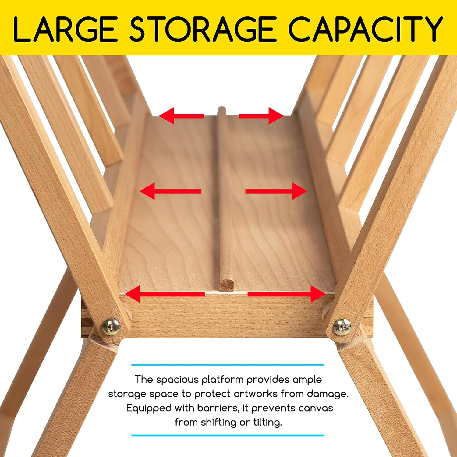 MEEDEN Folding Print Rack Natural Wood -Large