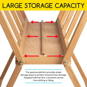 MEEDEN Folding Print Rack Natural Wood -Large