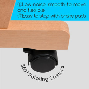 MEEDEN Wooden Large Print Rack with Castors