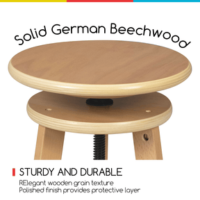 MEEDEN Adjustable Wooden Drafting Table & Stool Set, White-XSZ-5