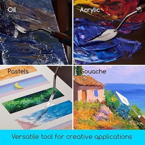MEEDEN 6-Piece Artist Palette Knife Set with Stainless Steel Blades