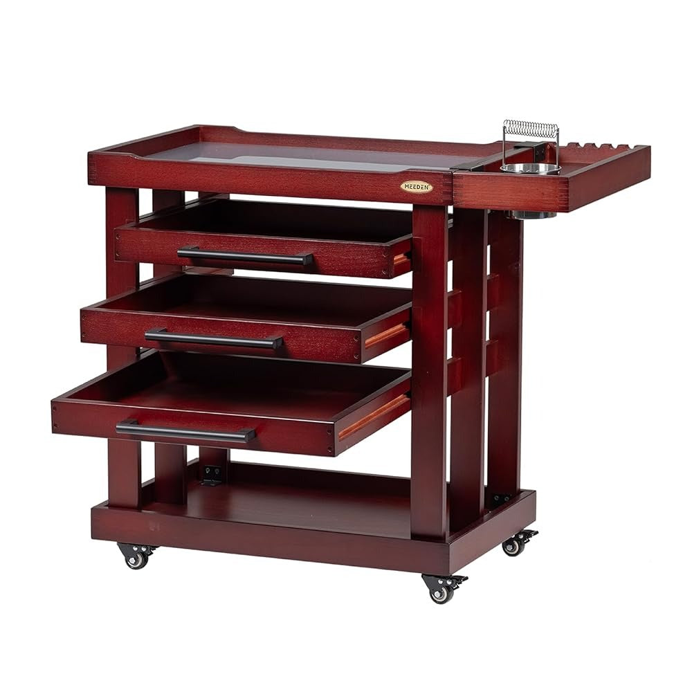 MEEDEN Deluxe Artist Supplies Storage Cart, 5-Tier Taboret-Dark Walnut-W13H