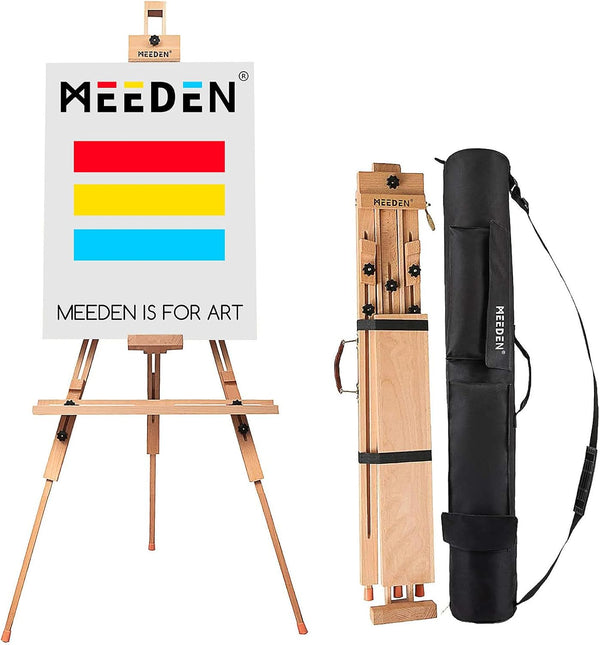 MEEDEN Tripod Plein Air Painting Easel with Carrying Case-W07E