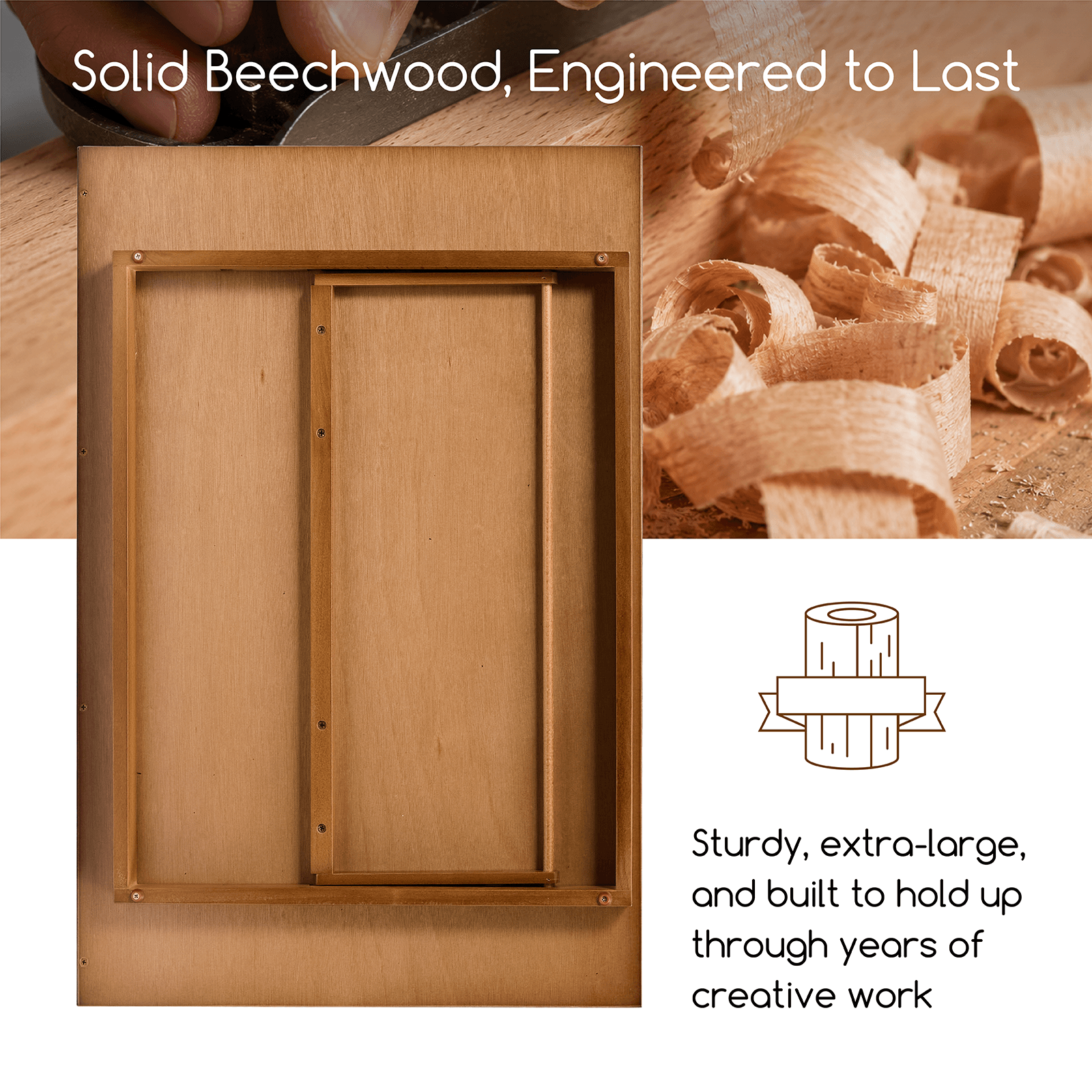 MEEDEN Extra Large Desk Easel-Walnut-Beechwood
